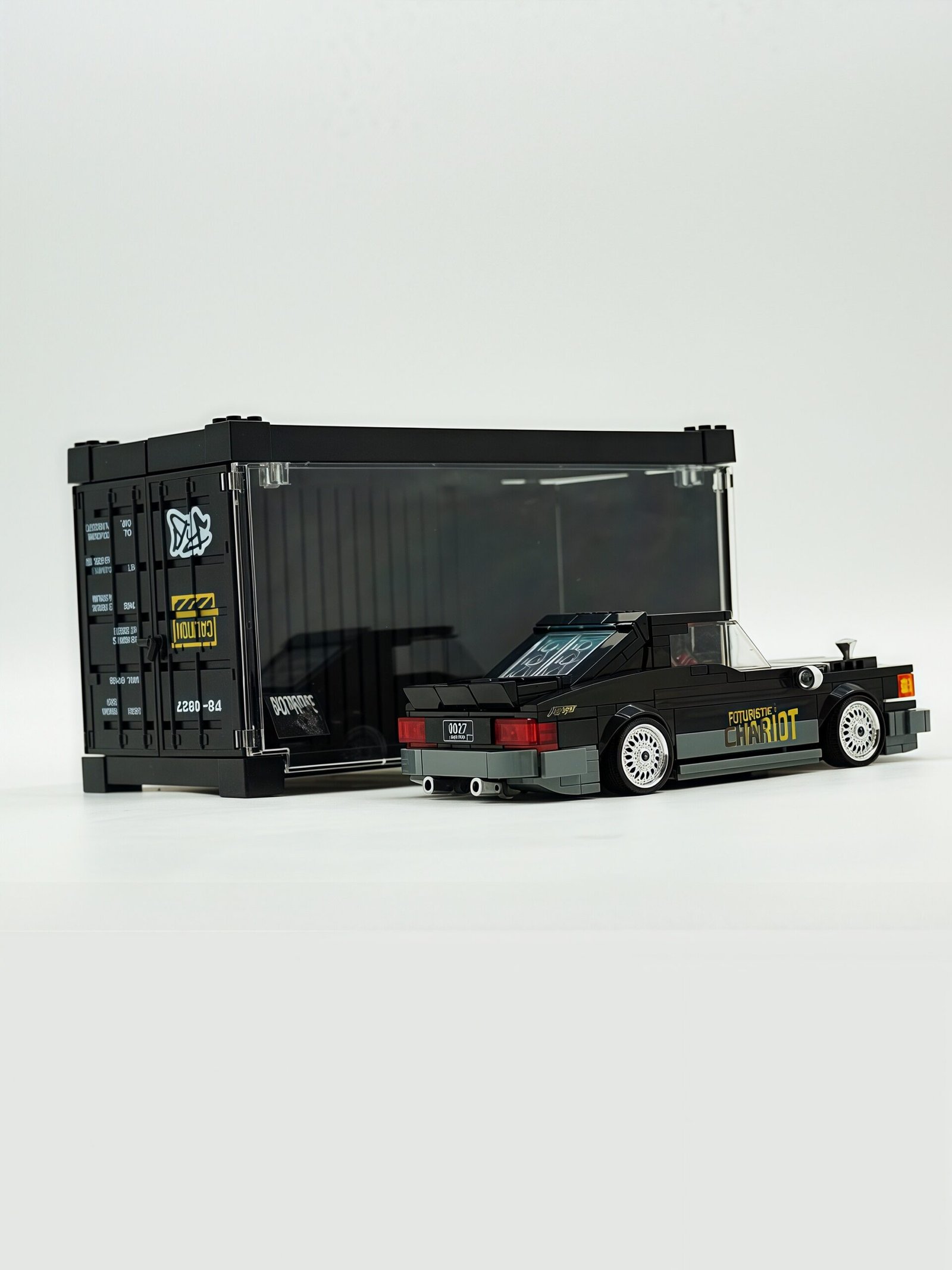 8 grid "Back to the Future" series Lincoln future imperial car two - transform container assembling building block car model. - Image 16