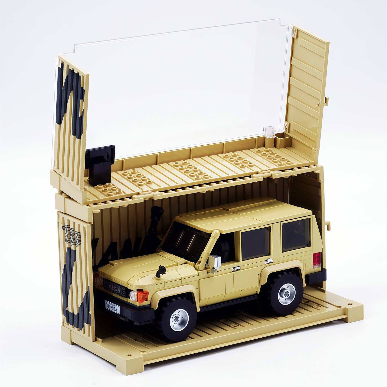 Toyota Land Cruiser off - road vehicle container building block toy model. - Image 9