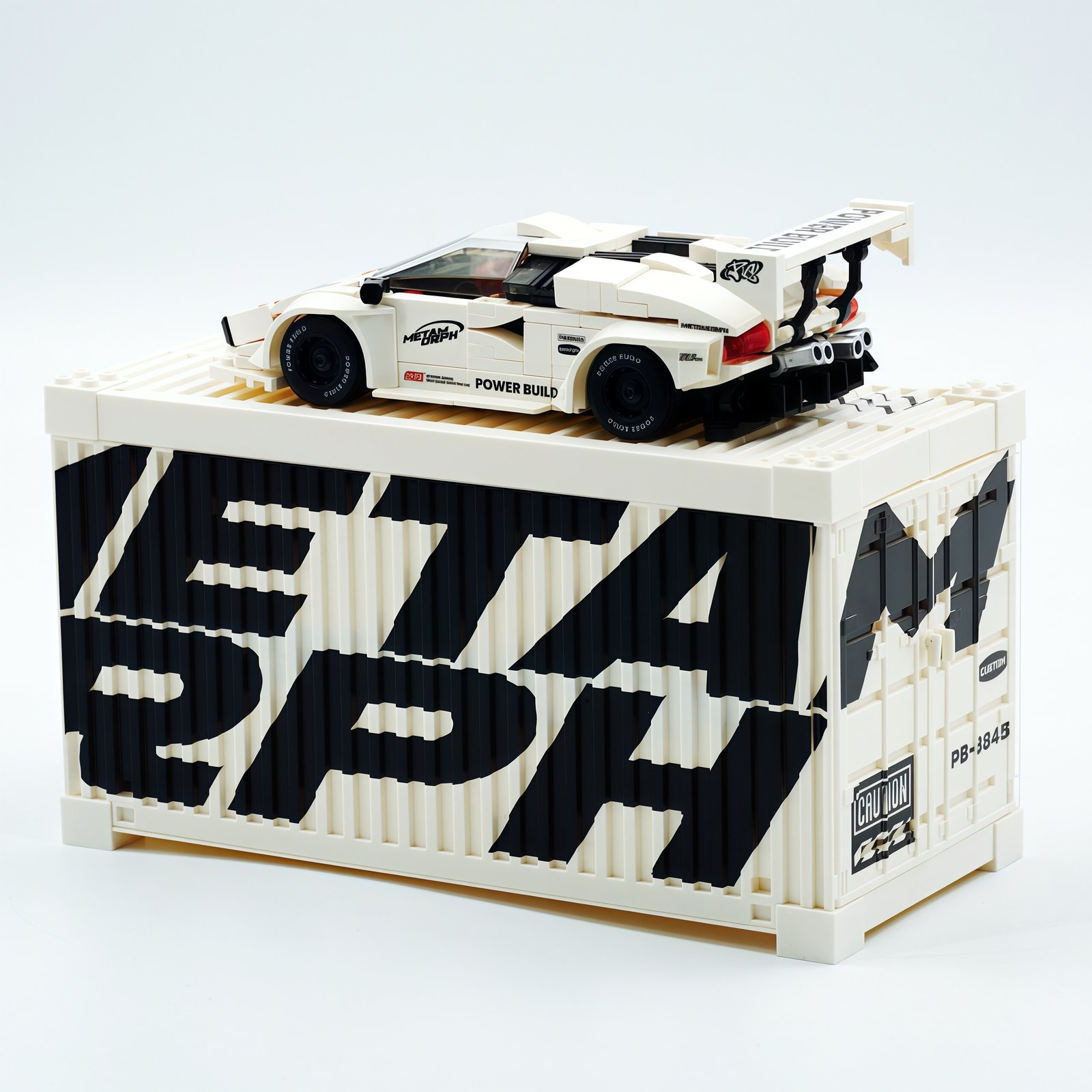 Lamborghini Countach sports car building block with container - Image 11