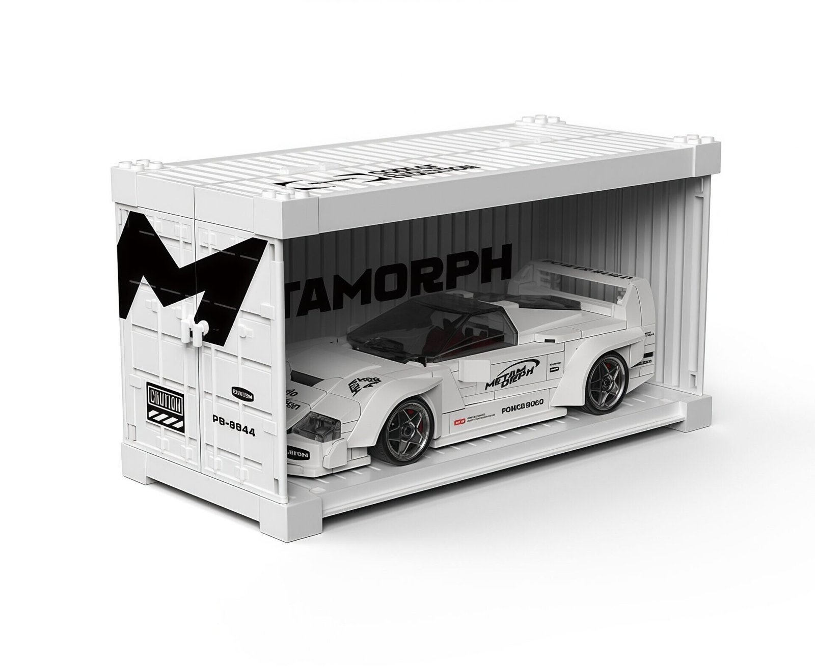 Premium Ferrari F40 sports car building block with container - Image 10