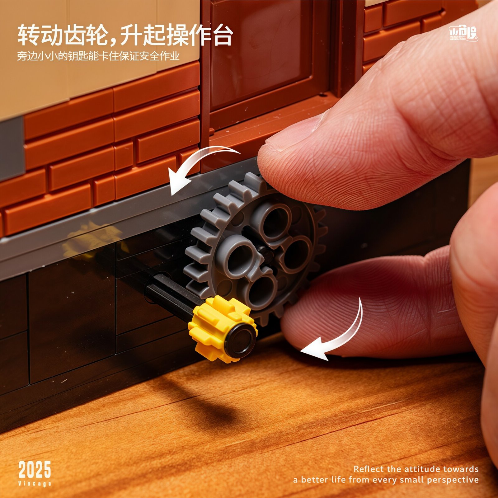 Retro parking lot repair shop building blocks, vintage garagemodel - Image 12