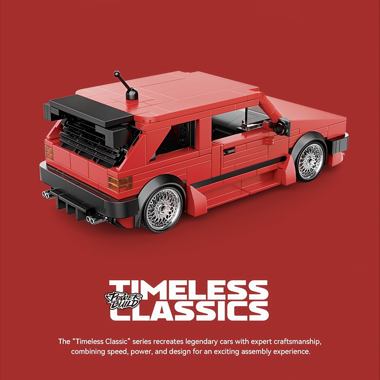 8 grid "Back to the Future" series Lincoln future imperial car two - transform container assembling building block car model. - Image 21