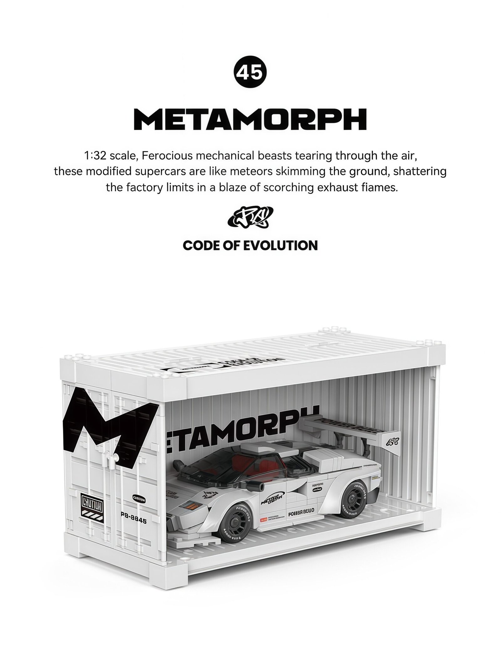Lamborghini Countach sports car building block with container - Image 13