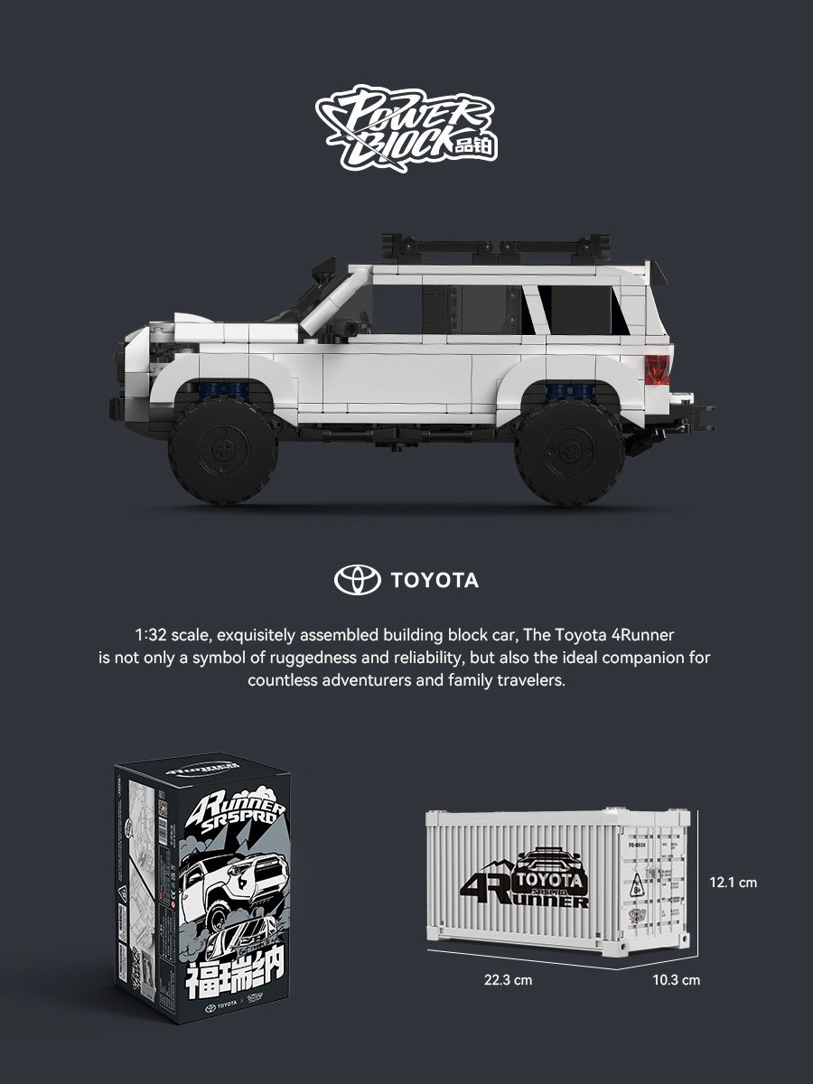 8 grid car Mitsubishi Delica minivan car racing container assembling building block toy model gift. - Image 25