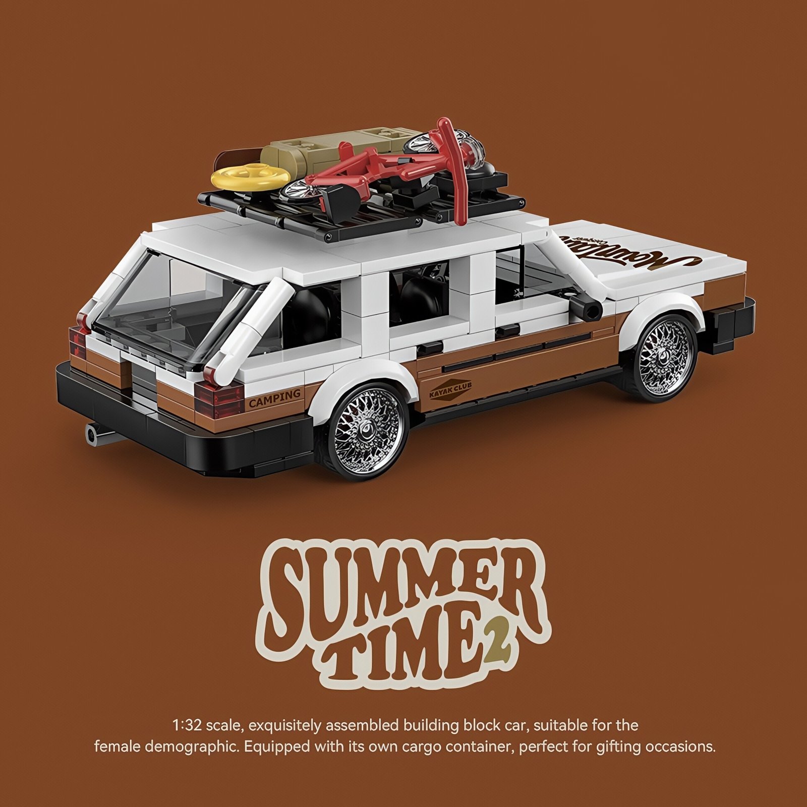 8 grid "Back to the Future" series Lincoln future imperial car two - transform container assembling building block car model. - Image 27