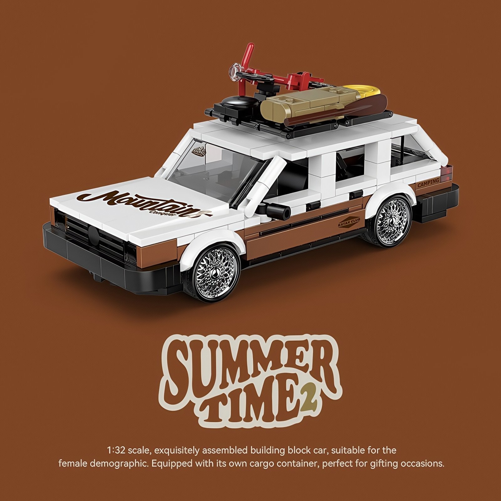 8 grid "Back to the Future" series Lincoln future imperial car two - transform container assembling building block car model. - Image 28