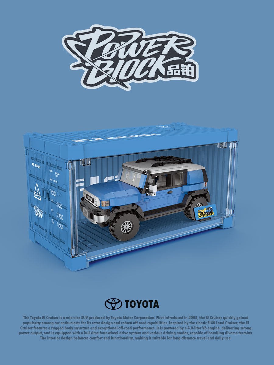 8 grid car Mitsubishi Delica minivan car racing container assembling building block toy model gift. - Image 31