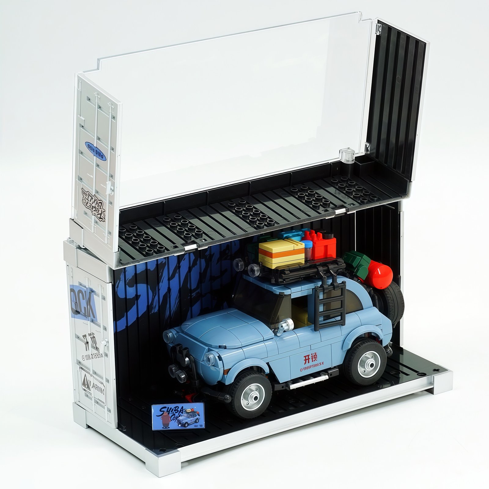 Blue lock - opening car assembling building block car toy model. - Image 9