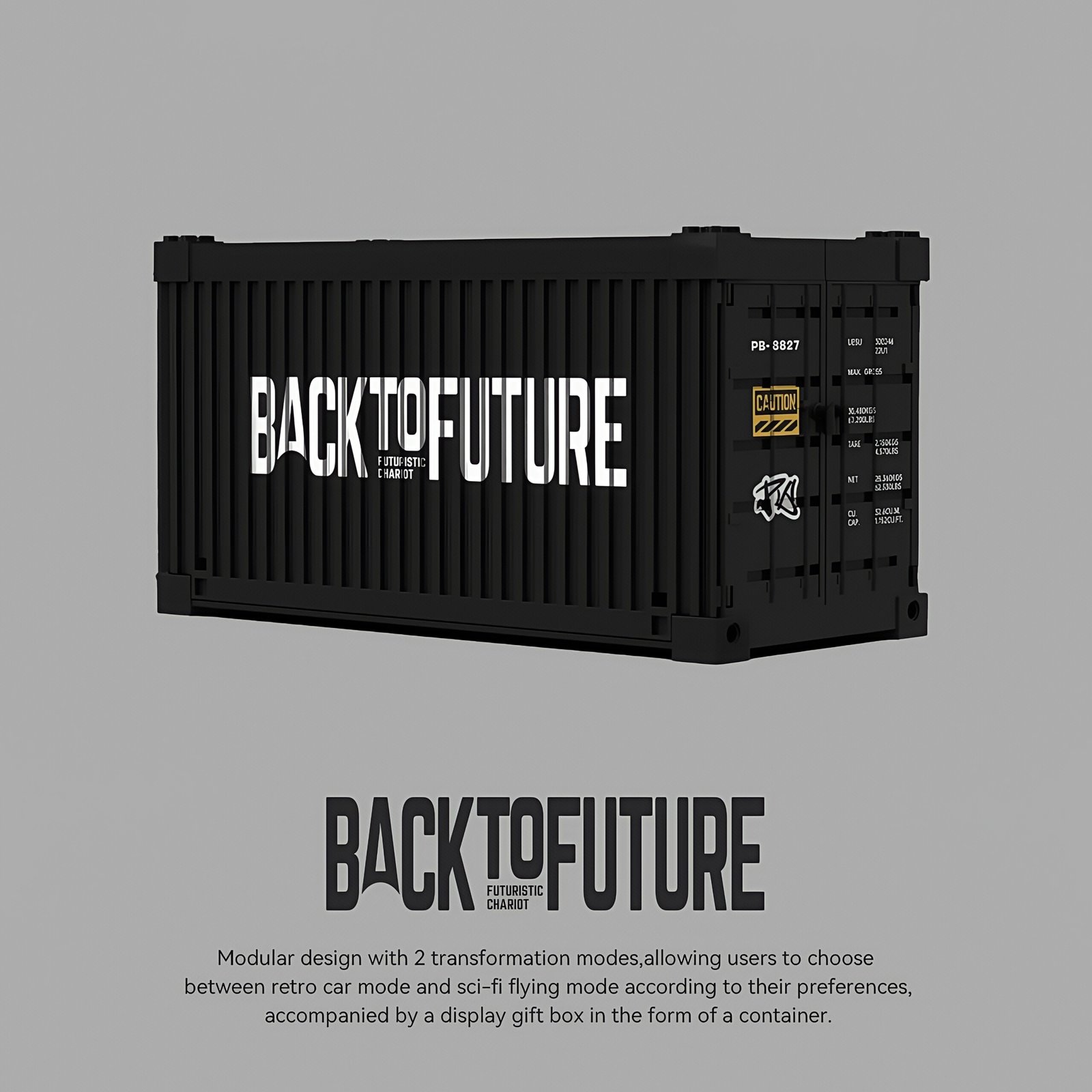 8 grid "Back to the Future" series Lincoln future imperial car two - transform container assembling building block car model. - Image 9