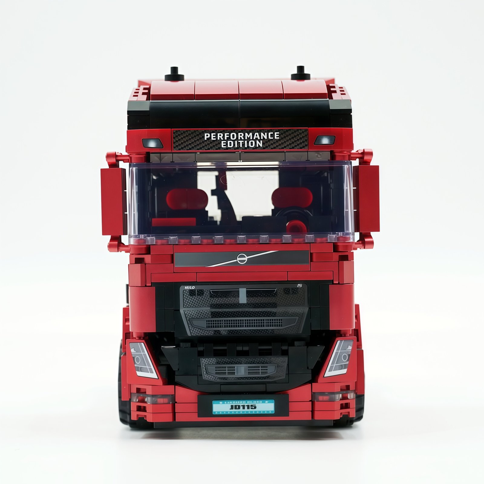 Volvo tractor engineering truck trailer building block, boys' toy car model - Image 5