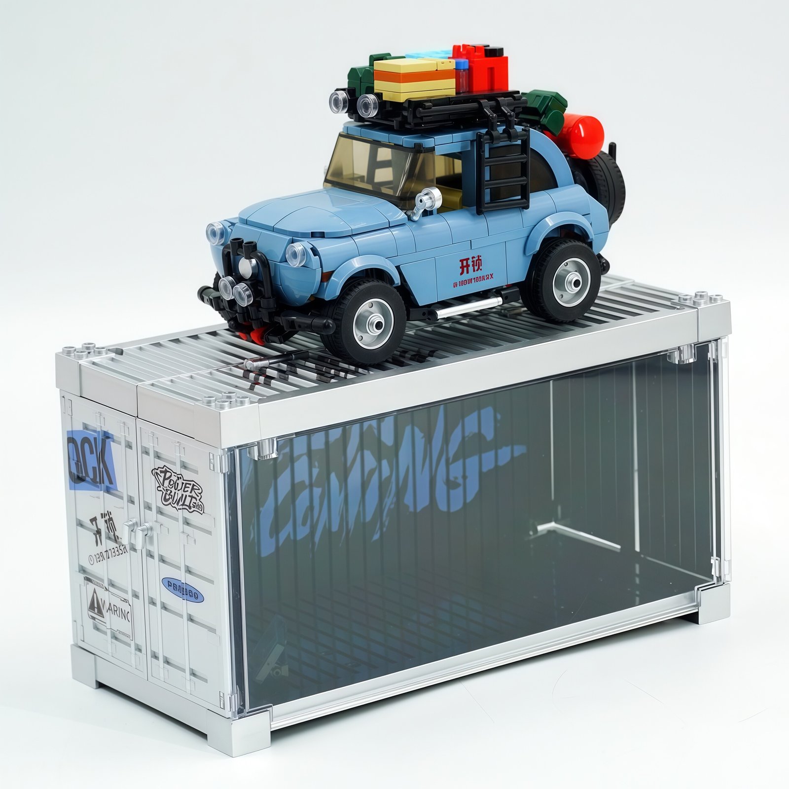 Blue lock - opening car assembling building block car toy model. - Image 10