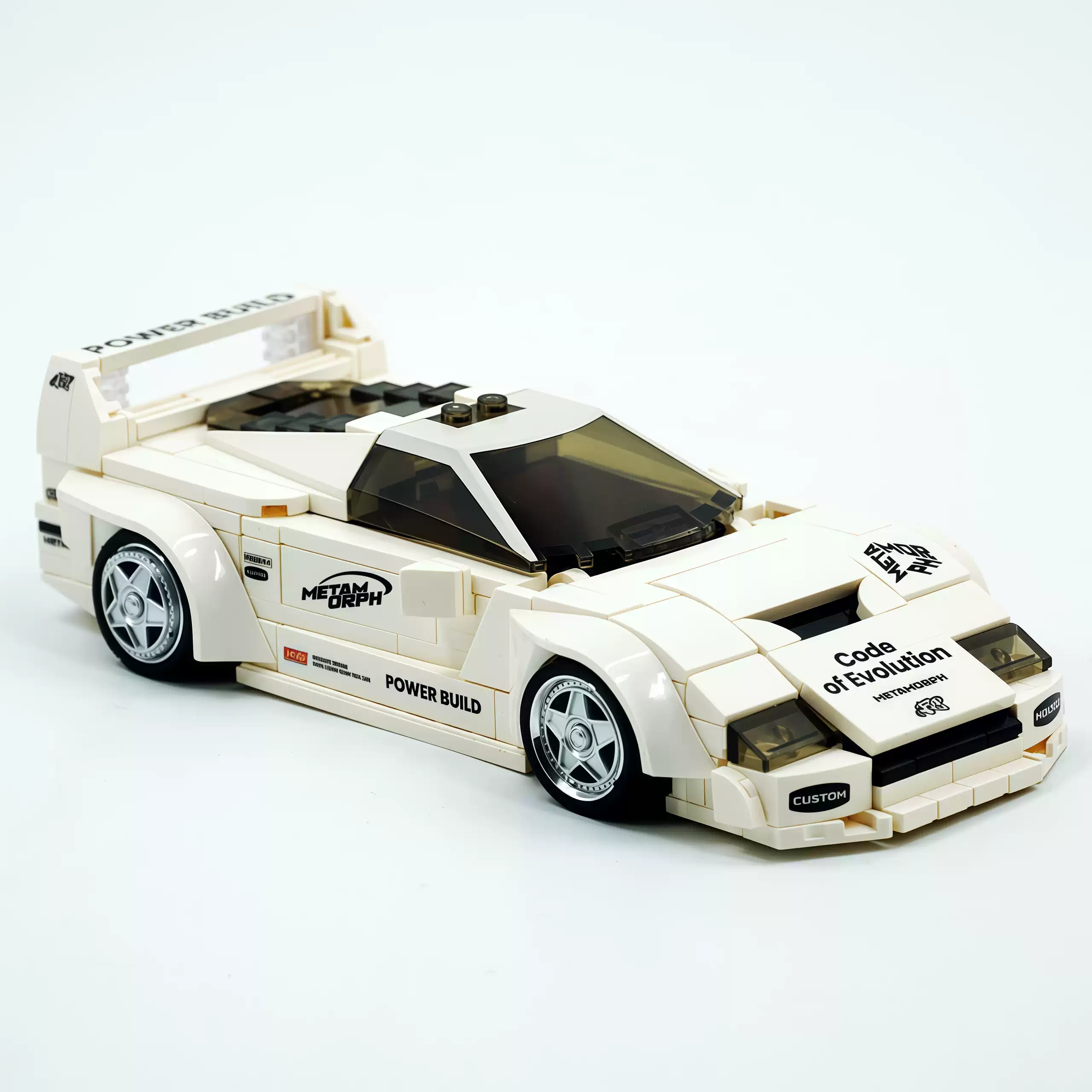 Premium Ferrari F40 sports car building block with container - Image 3