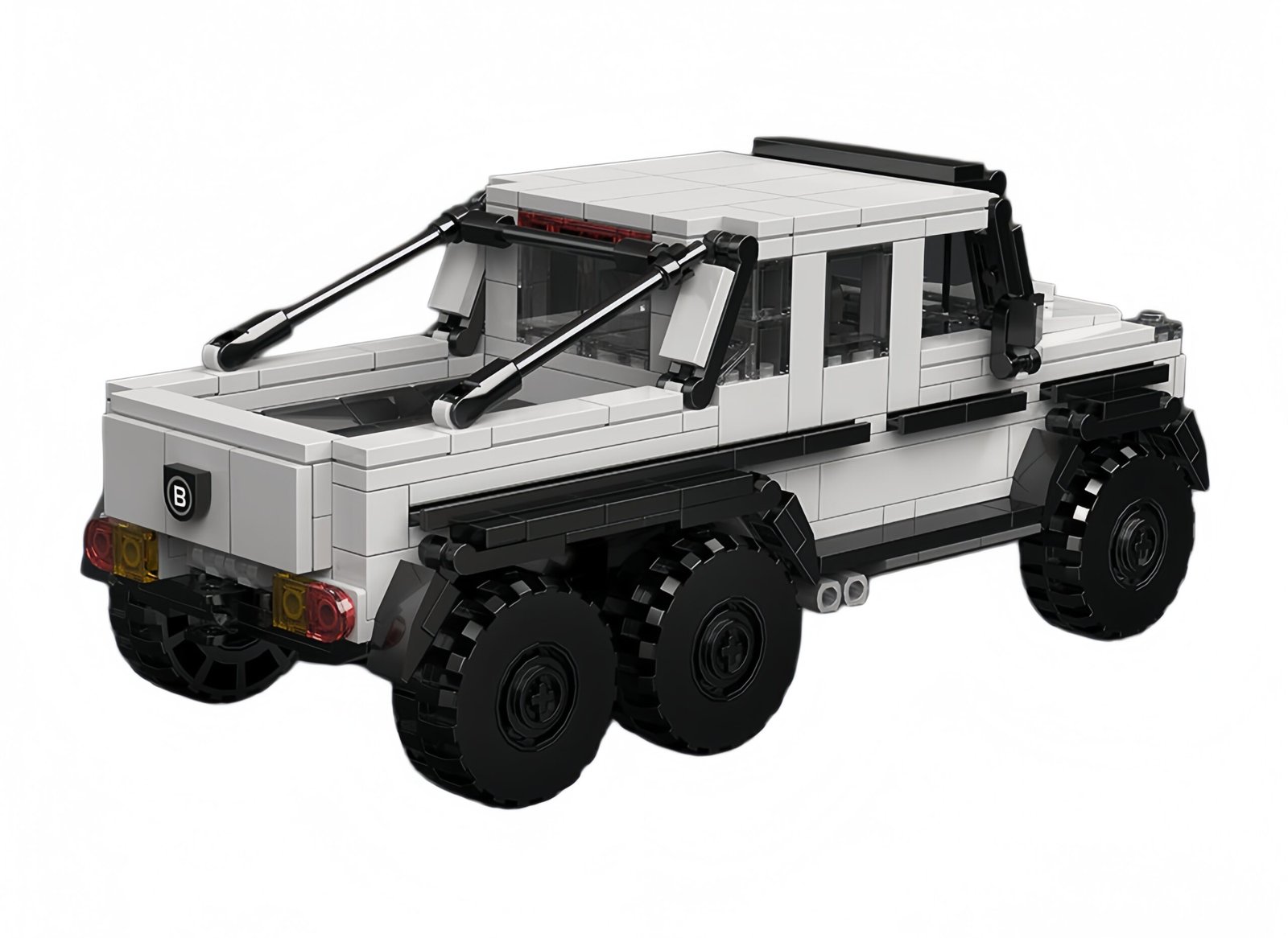 Mercedes AMG off - road vehicle 6 - wheel big G with container car building block - Image 2