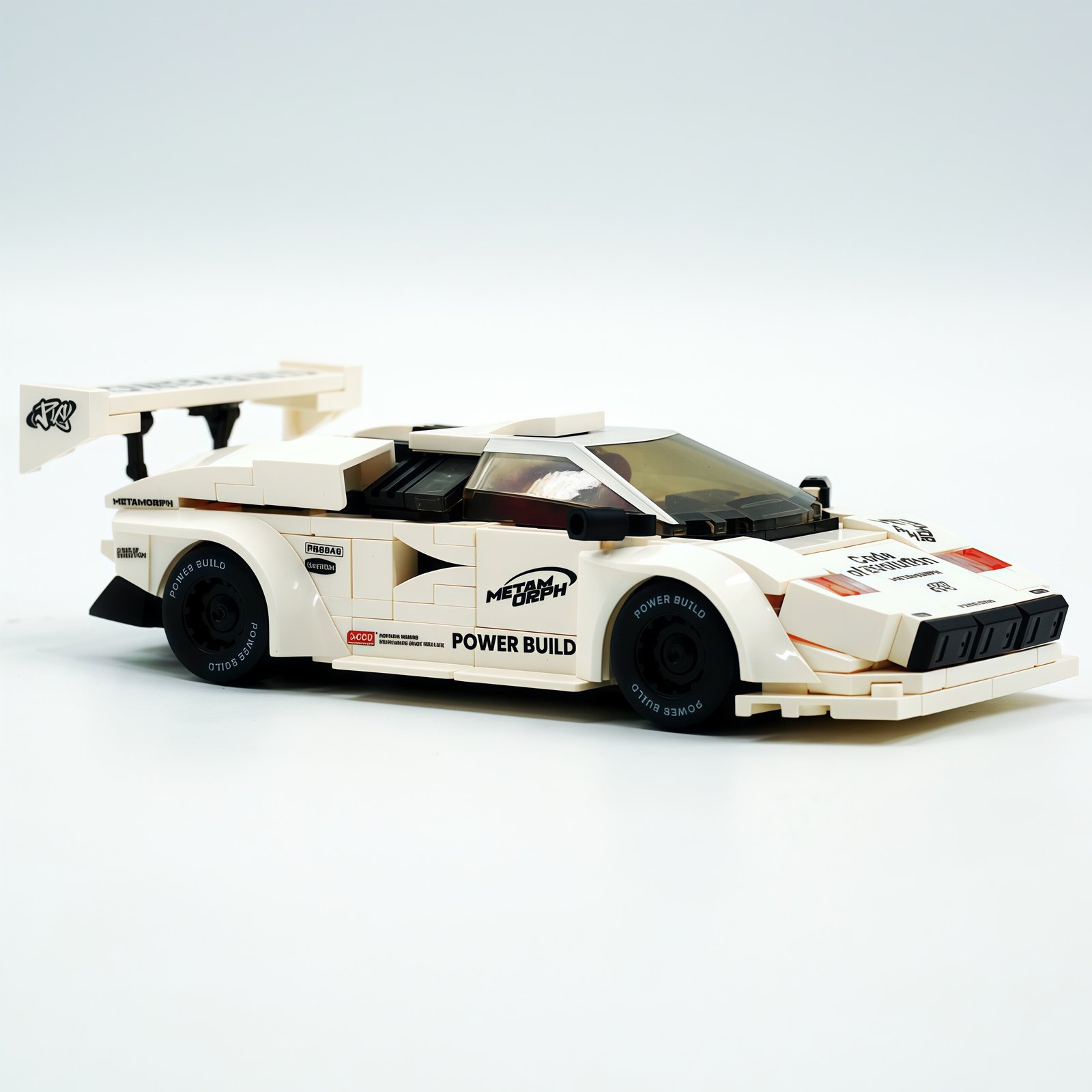 Lamborghini Countach sports car building block with container - Image 5