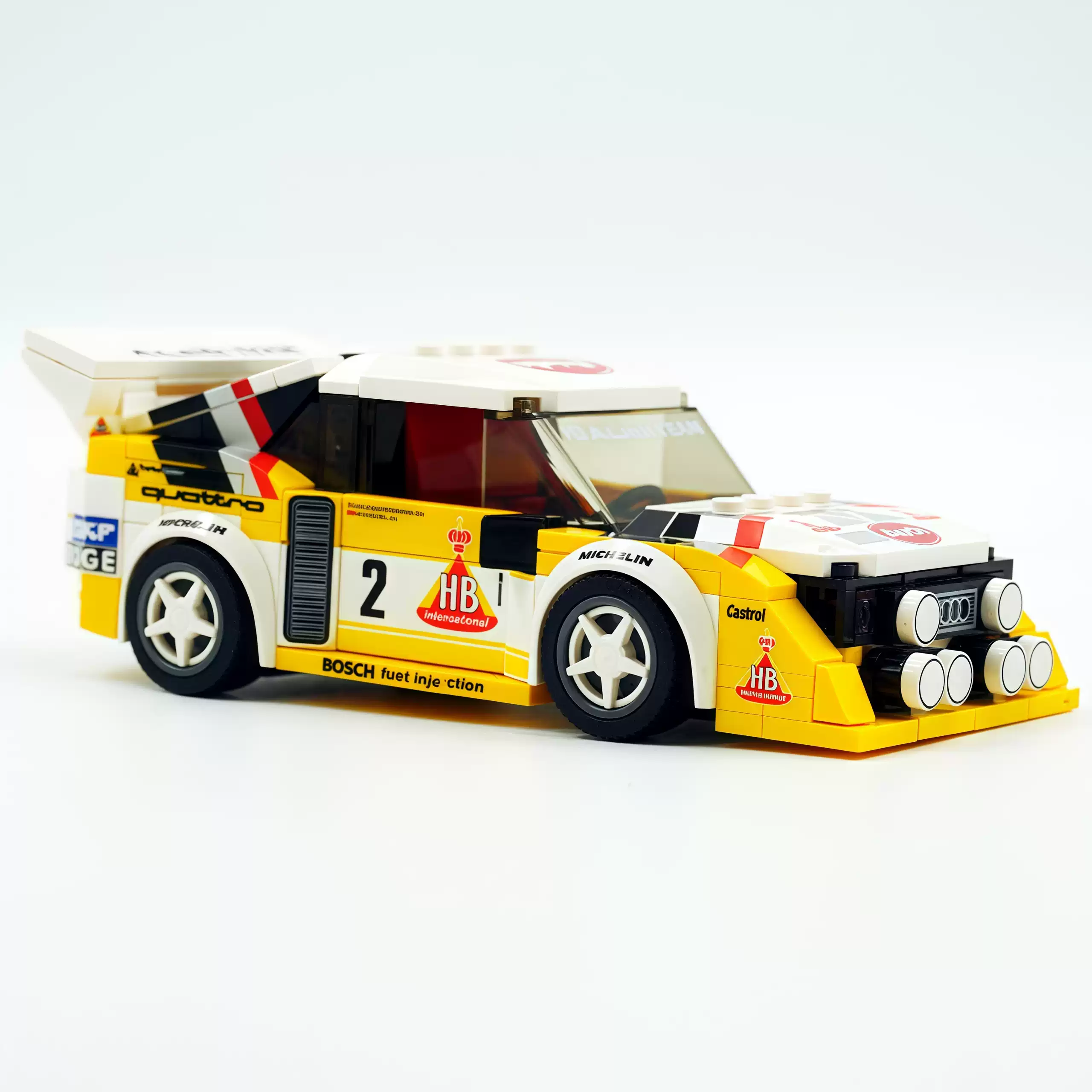 Quattro HB Audi Team S1 rally racing car trailer set car model - Image 5