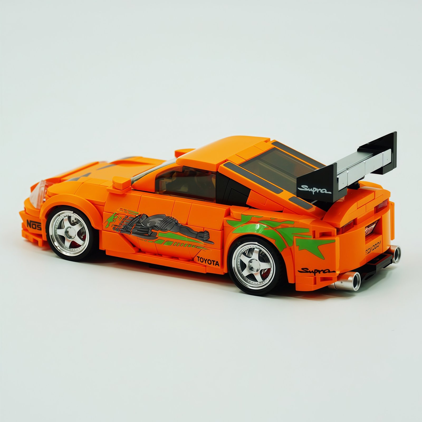 Toyota SUPER sports car MK4 with container building block toy model. - Image 3