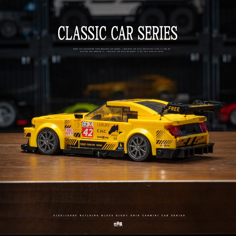 Mustang GT3 sedan sports car building block, educational toy model gift - Image 3