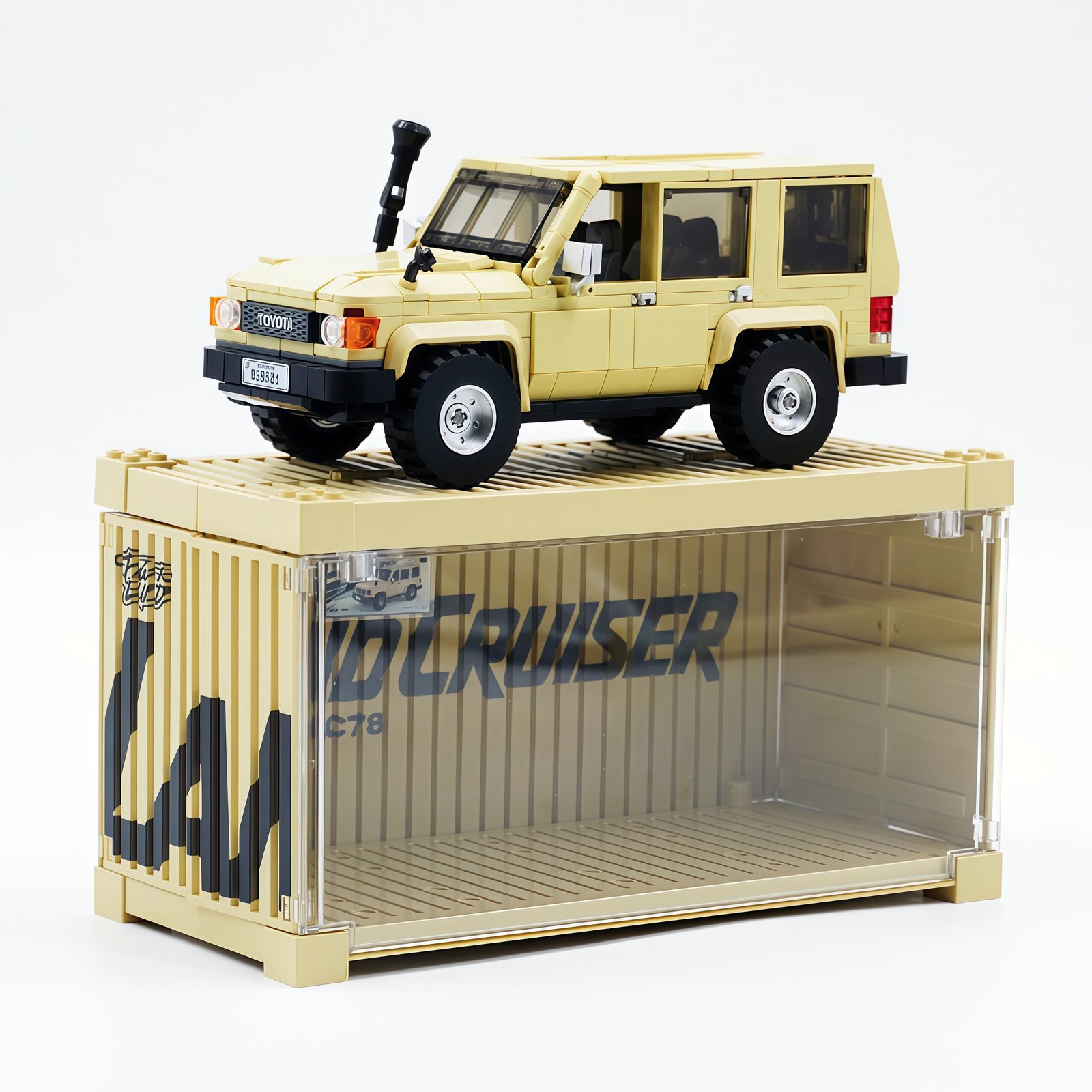 Toyota Land Cruiser off - road vehicle container building block toy model. - Image 7