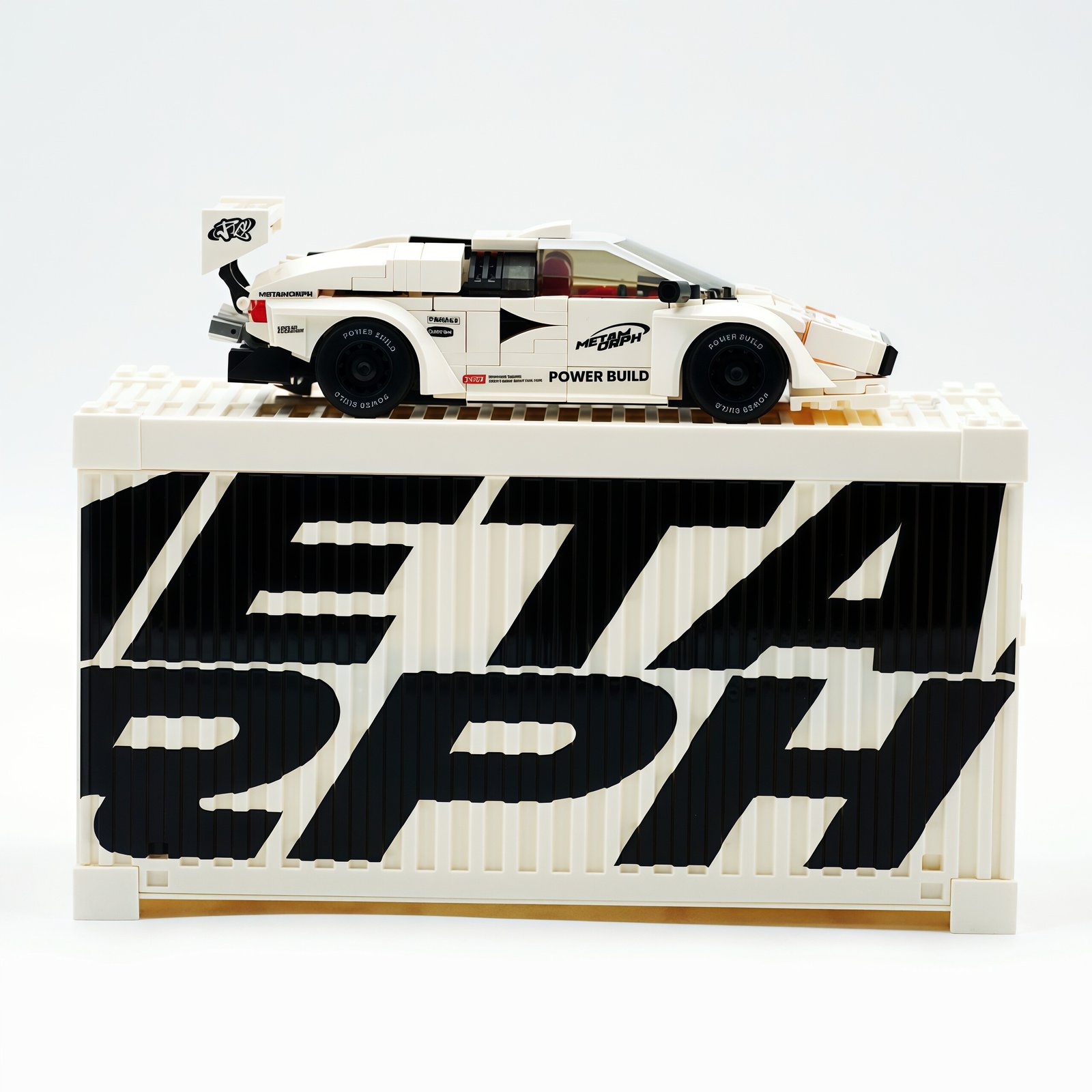 Lamborghini Countach sports car building block with container - Image 8