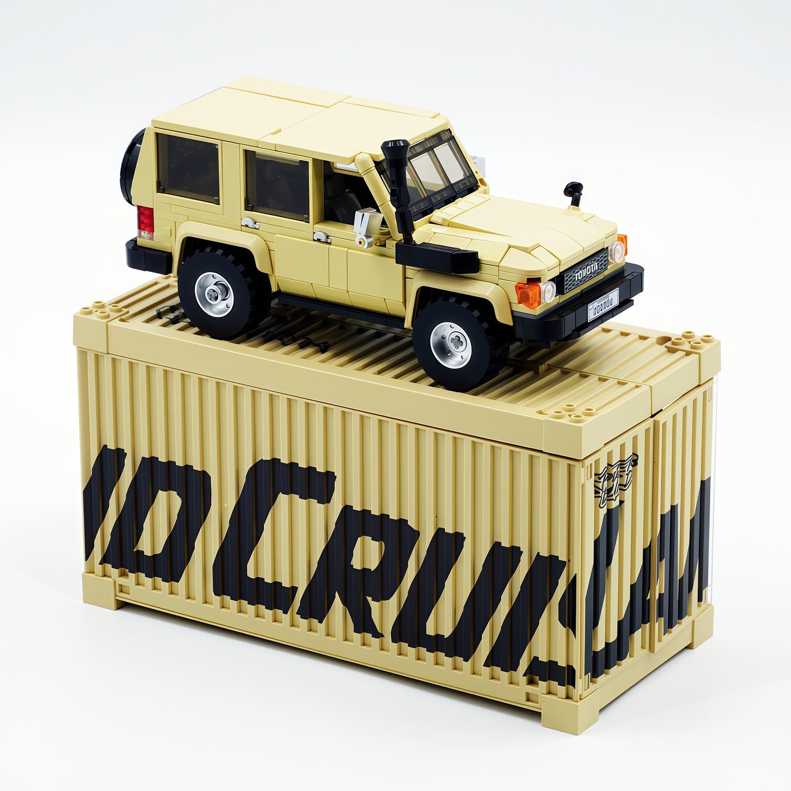 Toyota Land Cruiser off - road vehicle container building block toy model. - Image 8