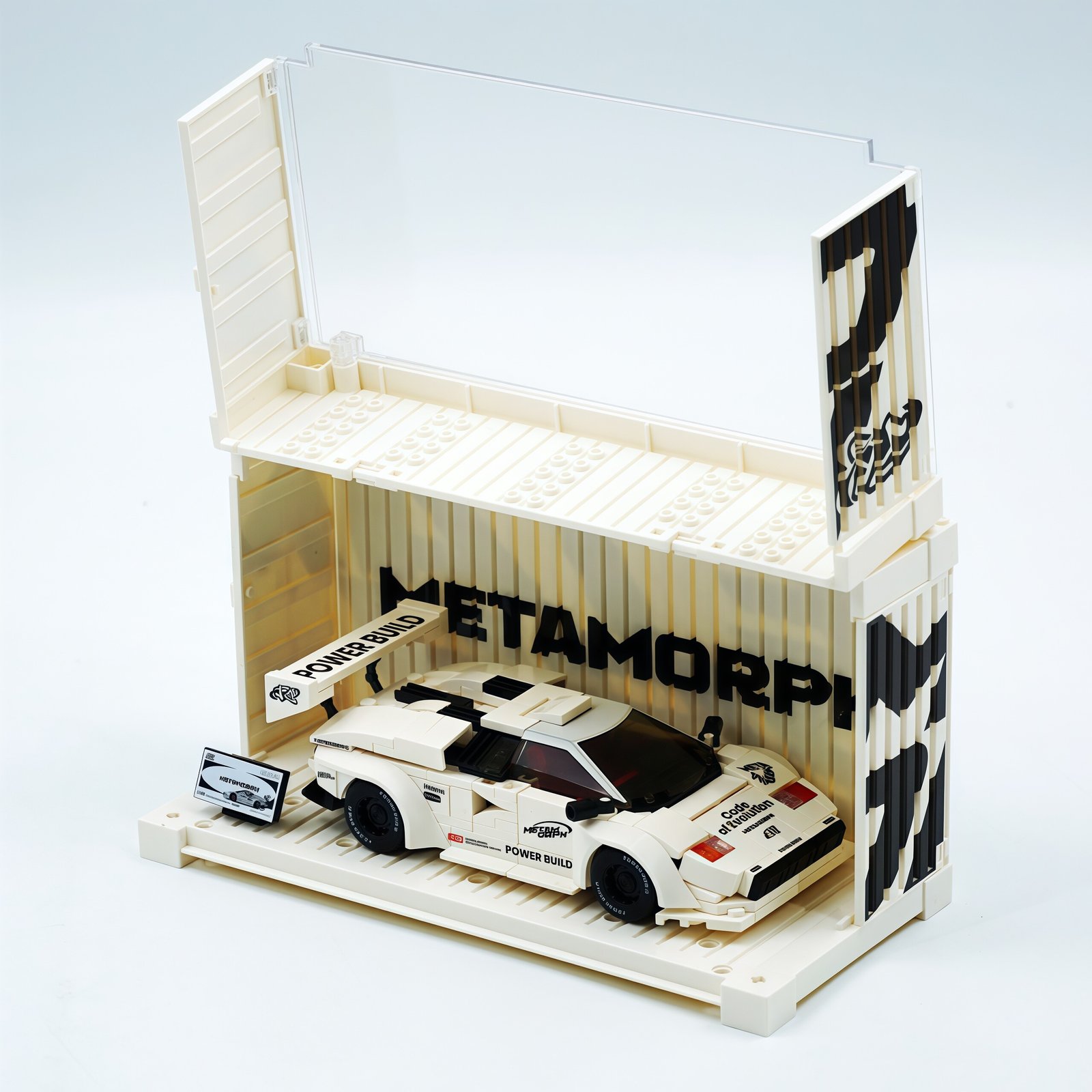 Lamborghini Countach sports car building block with container - Image 9