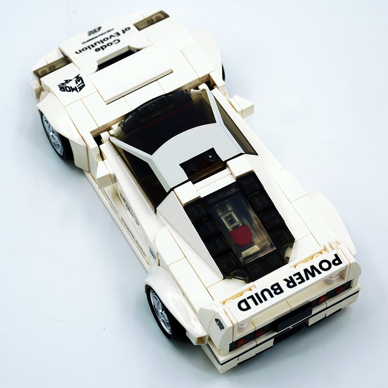 Premium Ferrari F40 sports car building block with container - Image 6