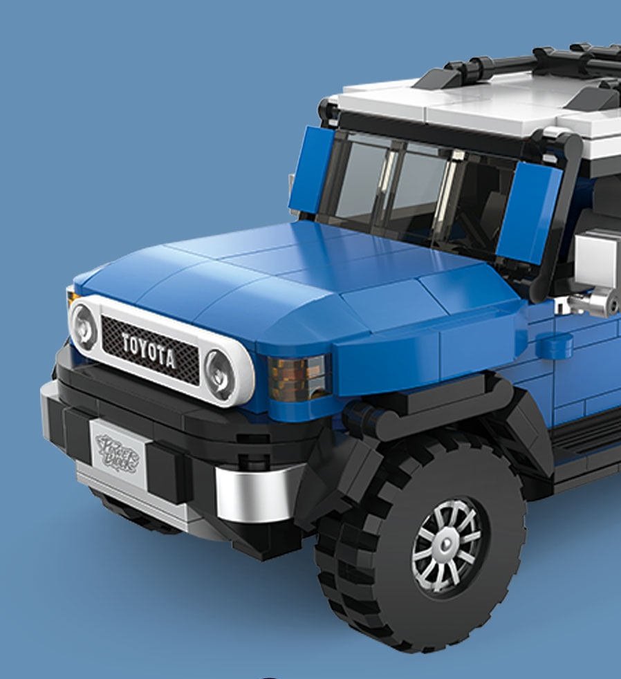 Toyota Land Cruiser off - road vehicle with container building block toy model - Image 3