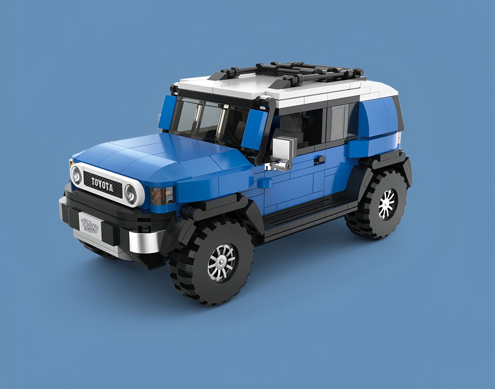 Toyota Land Cruiser off - road vehicle with container building block toy model - Image 2