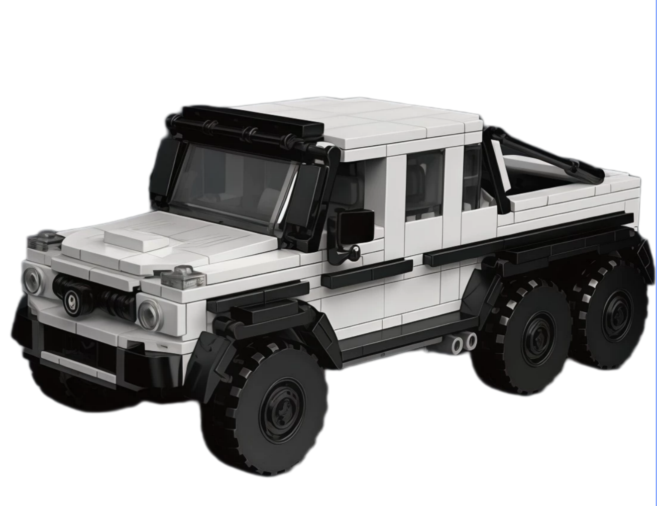 Mercedes AMG off - road vehicle 6 - wheel big G with container car building block - Image 3